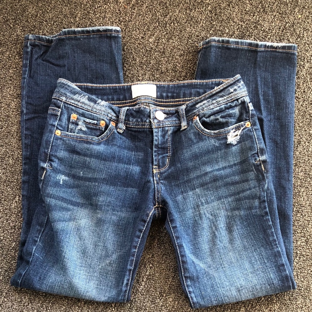 AEROPOSTALE Chelsea Bootcut 3/4 Slight Distress